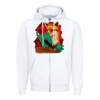 White Fox with Coffee Zipper Hoodie - Bettercallsaul