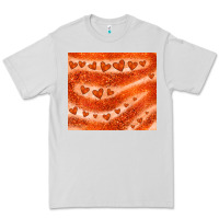 Dove Grey orange glitter heart Premium Tee - JahusDesignShop