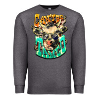 Charcoal Heather Can't be tamed cow Premium Sweatshirt - HowdyJamesFarm