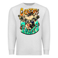 Oatmeal Heather Can't be tamed cow Premium Sweatshirt - HowdyJamesFarm