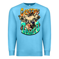 Ocean Blue Can't be tamed cow Premium Sweatshirt - HowdyJamesFarm