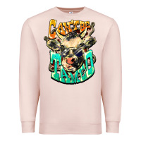 Pale Pink Can't be tamed cow Premium Sweatshirt - HowdyJamesFarm
