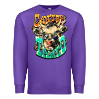 Purple Can't be tamed cow Premium Sweatshirt - HowdyJamesFarm