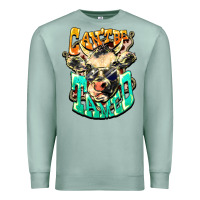 Seafoam Can't be tamed cow Premium Sweatshirt - HowdyJamesFarm