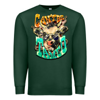 Sports Green Can't be tamed cow Premium Sweatshirt - HowdyJamesFarm