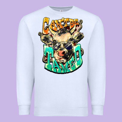 Can't Be Tamed Cow Premium Sweatshirt Designed By Howdyjamesfarm