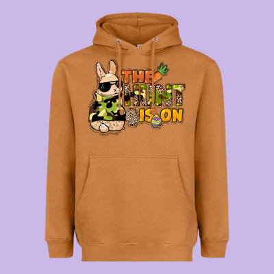 The Hunt Is On Easter Day Heavyweight Hoodie Designed By Howdyjamesfarm