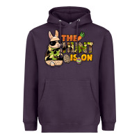 Plum The hunt is on Easter Day Heavyweight Hoodie - HowdyJamesFarm