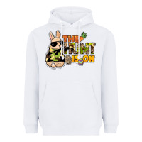 White The hunt is on Easter Day Heavyweight Hoodie - HowdyJamesFarm