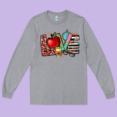 Love Teacher Long Sleeve Tee Designed By Nancycooperartshop