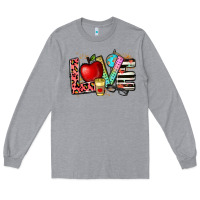 Heather Grey love teacher Long Sleeve Tee - NancyCooperArtShop