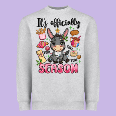 Its Officially Season Heavyweight Sweatshirt Designed By Maliassmallbusiness