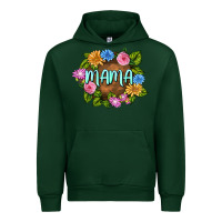 Forest Green Mama Mother's Day Urban Hoodie - FaDigitalArtStudio