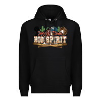 Black Small town big spirit Baseball Premium Hoodie - HowdyJamesFarm