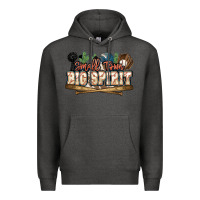 Charcoal Heather Small town big spirit Baseball Premium Hoodie - HowdyJamesFarm
