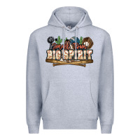Heather Grey Small town big spirit Baseball Premium Hoodie - HowdyJamesFarm