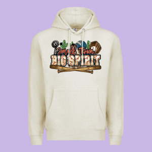 Small Town Big Spirit Baseball Premium Hoodie Designed By Howdyjamesfarm