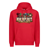 Red Small town big spirit Baseball Premium Hoodie - HowdyJamesFarm