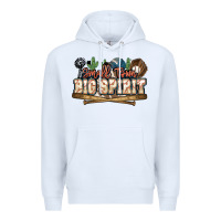 White Small town big spirit Baseball Premium Hoodie - HowdyJamesFarm