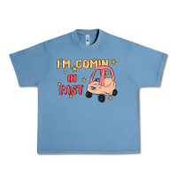 Pebble Blue i'm comin in fast Urban Heavy Tee - MaliasSmallBusiness