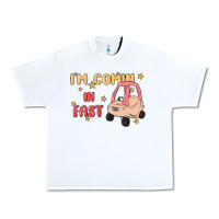 White i'm comin in fast Urban Heavy Tee - MaliasSmallBusiness