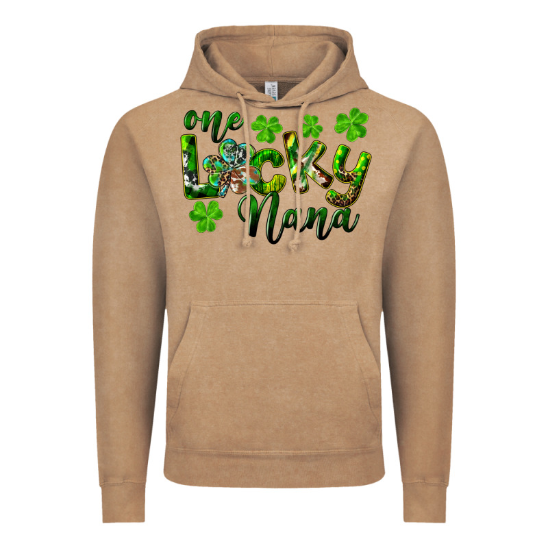 St. Patrick's Day One Lucky Nana Vintage Hoodie by RanaPortraitStore | Teevron
