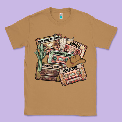 90s Country Cassette Tapes Classic Tee Designed By Maliassmallbusiness