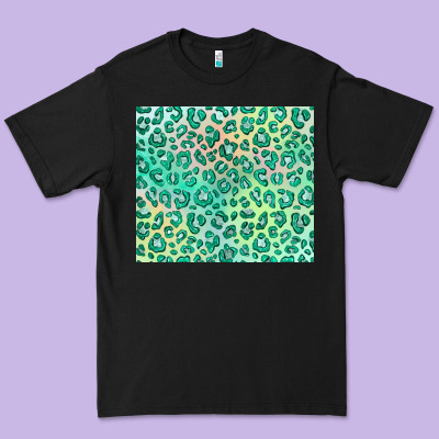 Green Leopard Glitter Premium Tee Designed By Jahusdesignshop