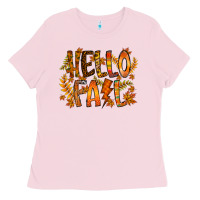 Bubblegum Pink hello fall Ladies Tee - RacoonDesign