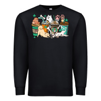 Black Dog coffee cups Premium Sweatshirt - HowdyJamesFarm