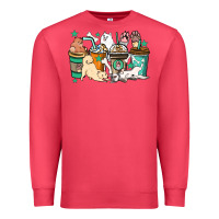 Cardinal Dog coffee cups Premium Sweatshirt - HowdyJamesFarm