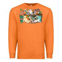 Carrot Dog coffee cups Premium Sweatshirt - HowdyJamesFarm