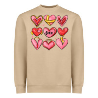 Mushroom sketch hearts Heavyweight Sweatshirt - MaliasSmallBusiness