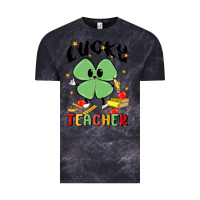 Cloud Black lucky teacher Vintage Tee - MaliasSmallBusiness