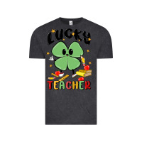 Vintage Black lucky teacher Vintage Tee - MaliasSmallBusiness