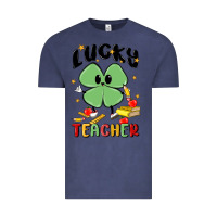 Vintage Denim lucky teacher Vintage Tee - MaliasSmallBusiness