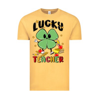 Vintage Mustard lucky teacher Vintage Tee - MaliasSmallBusiness