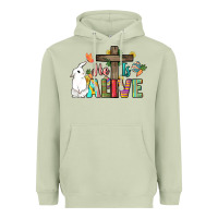 Matcha He is alive Easter Day Heavyweight Hoodie - HowdyJamesFarm