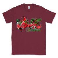 Burgundy Love Summer Classic Tee - CowhideDigitalArt