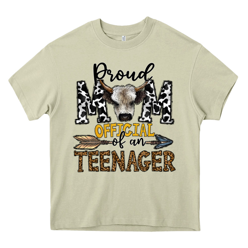 Proud Mom Official Of An Teenager Heavy Core Tee by CowhideDigitalArt | Teevron