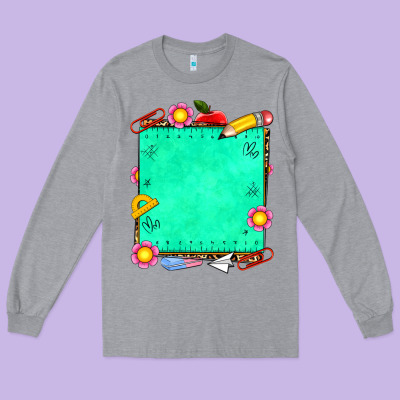 School Add Your Own Text Long Sleeve Tee Designed By Nancycooperartshop