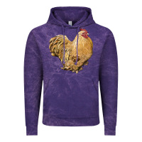 Cloud Purple cochin rooster Vintage Hoodie - LillyAllenDesigns