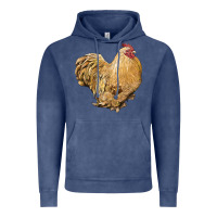 Vintage Denim cochin rooster Vintage Hoodie - LillyAllenDesigns