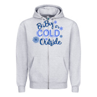 Heather Grey Baby It s Cold Outside Zipper Hoodie - Bettercallsaul