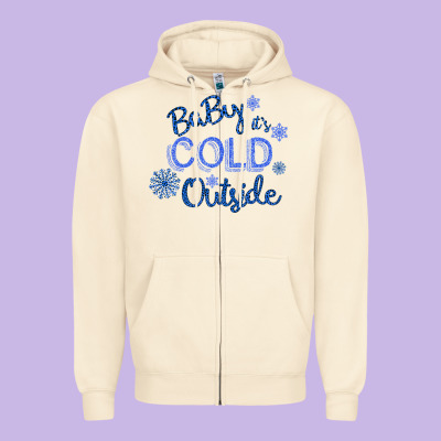 Baby It S Cold Outside Zipper Hoodie Designed By Bettercallsaul