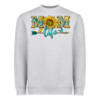 Heather Grey mom life Heavyweight Sweatshirt - NancyCooperArtShop