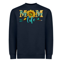 Navy mom life Heavyweight Sweatshirt - NancyCooperArtShop