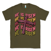 Army Green he is risen Classic Tee - MaliasSmallBusiness