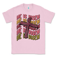 Bubblegum Pink he is risen Classic Tee - MaliasSmallBusiness