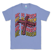 Colony Blue he is risen Classic Tee - MaliasSmallBusiness